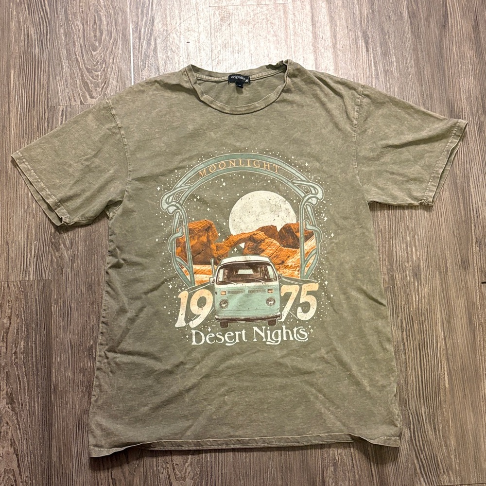 Originality Moonlight Desert Nights Mineral Wash Graphic Tee